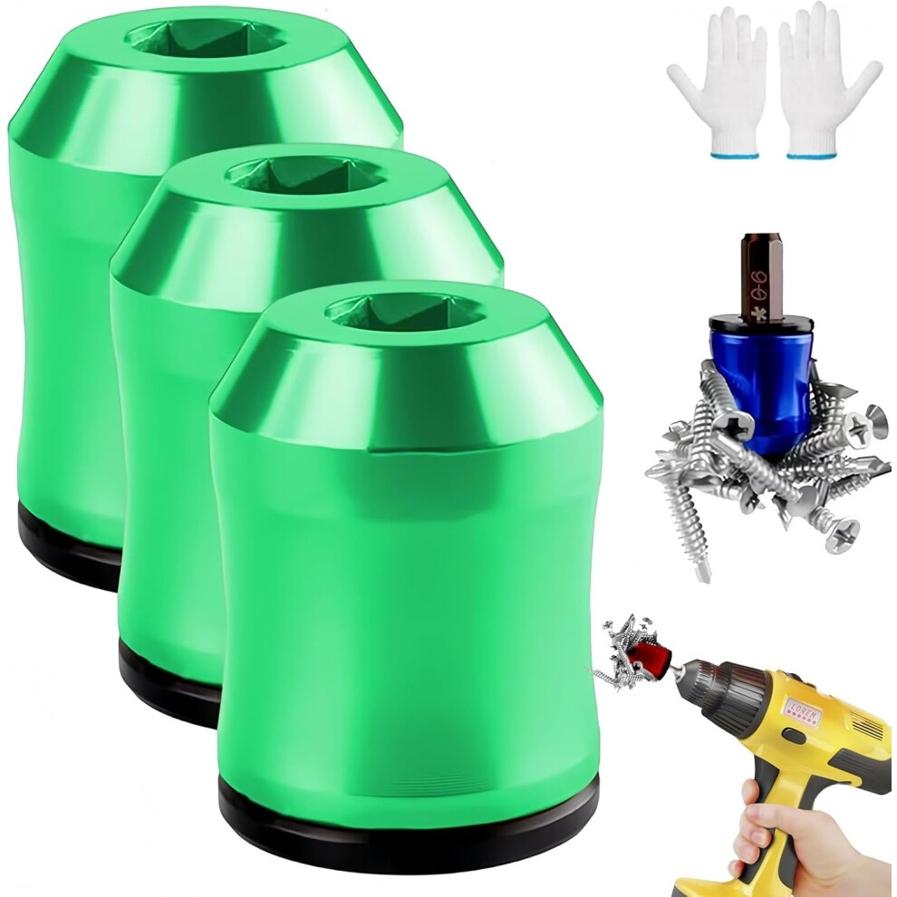 (3Pcs Green, -) Magnetizer And Demagnetizer Tool, Magnetic Screw Holder For Hex Bits 5437706371007