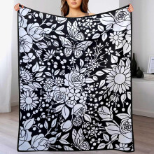 (Black_a, -) Manta para colorear DIY con rotuladores, 12 colores