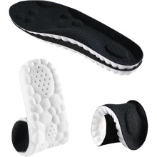 (Black, 265mm) Wkładki do butów golfowych z pianki memory 4D, wsparcie łuku stopy, łagodzące zapalenie rozcięgna podeszwowego