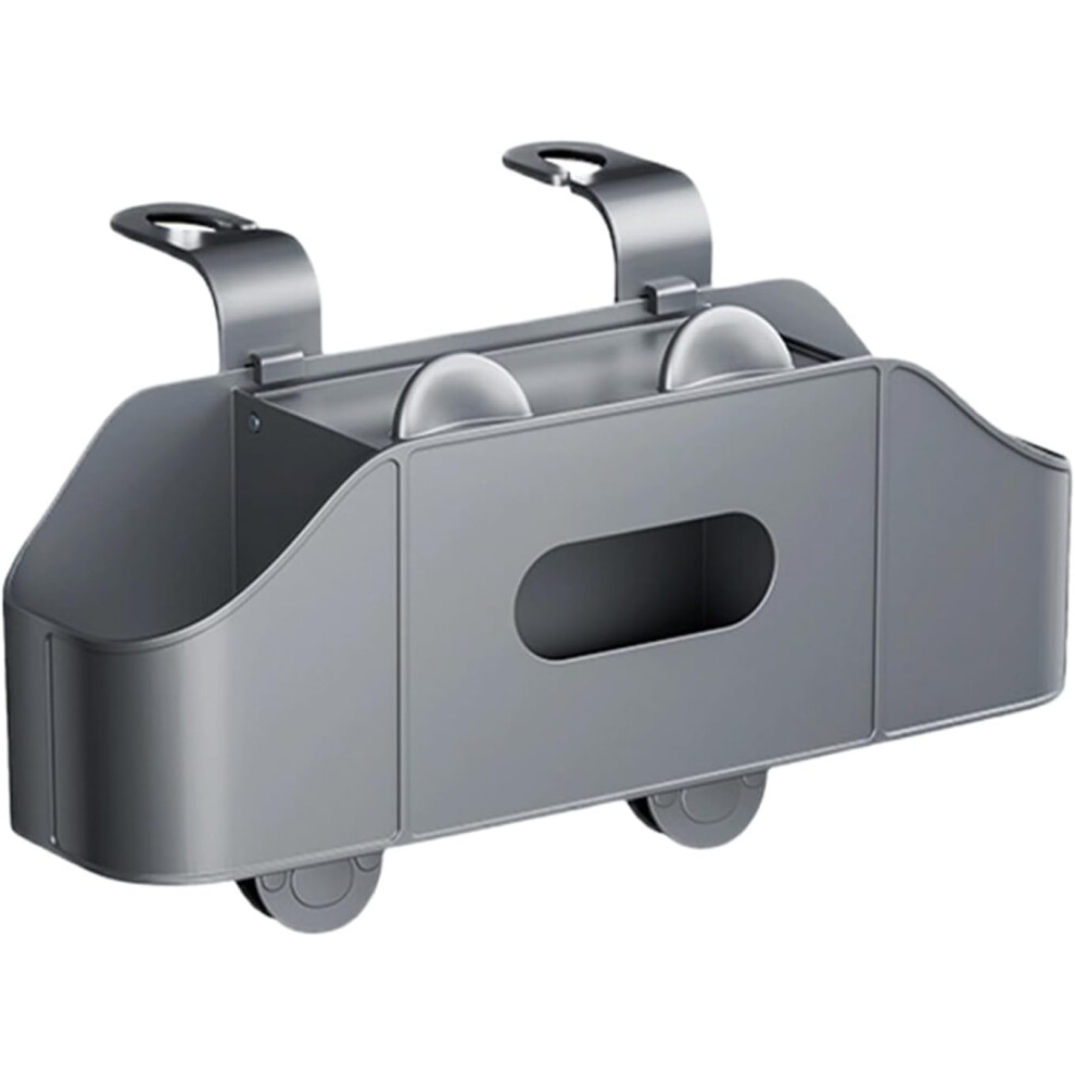 (, -) Multifunctional Car Back Seat Storage Organizer, Cup Holder Tissue Box Grey 5437706374268