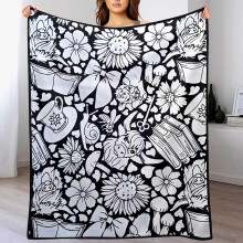 (Black_c, -) Manta para colorear DIY con rotuladores, 12 colores