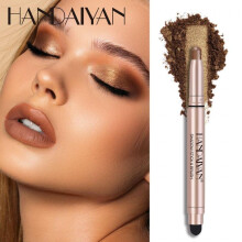(Matches the image, 03#) 12 Colors Pearlescent Eyeshadow Stick Highlighter Pen Waterproof Fine Glitter Shimmer Eye Pencil Set