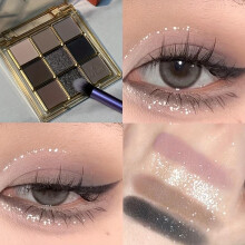 (Matches the image, 04) 9 Colors Matte Eyeshadow Palette Waterproof Sweat-Resistant Eyeshadow for Cool Light Beige Types