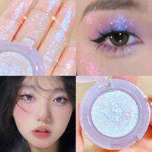 (Matches the image, 02) Monochrome Eyeshadow Palette Diamond Glitter Color-Changing Highlighter Waterproof Long-Lasting Makeup Pigments