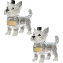 (Gold#2Pcs, -) Norwich Terriër Whisky Fles - Honden Vormige Glazen Karaf