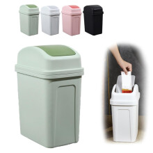(Green, -) Poubelle cuisine 4 gallons, couvercle basculant, rose