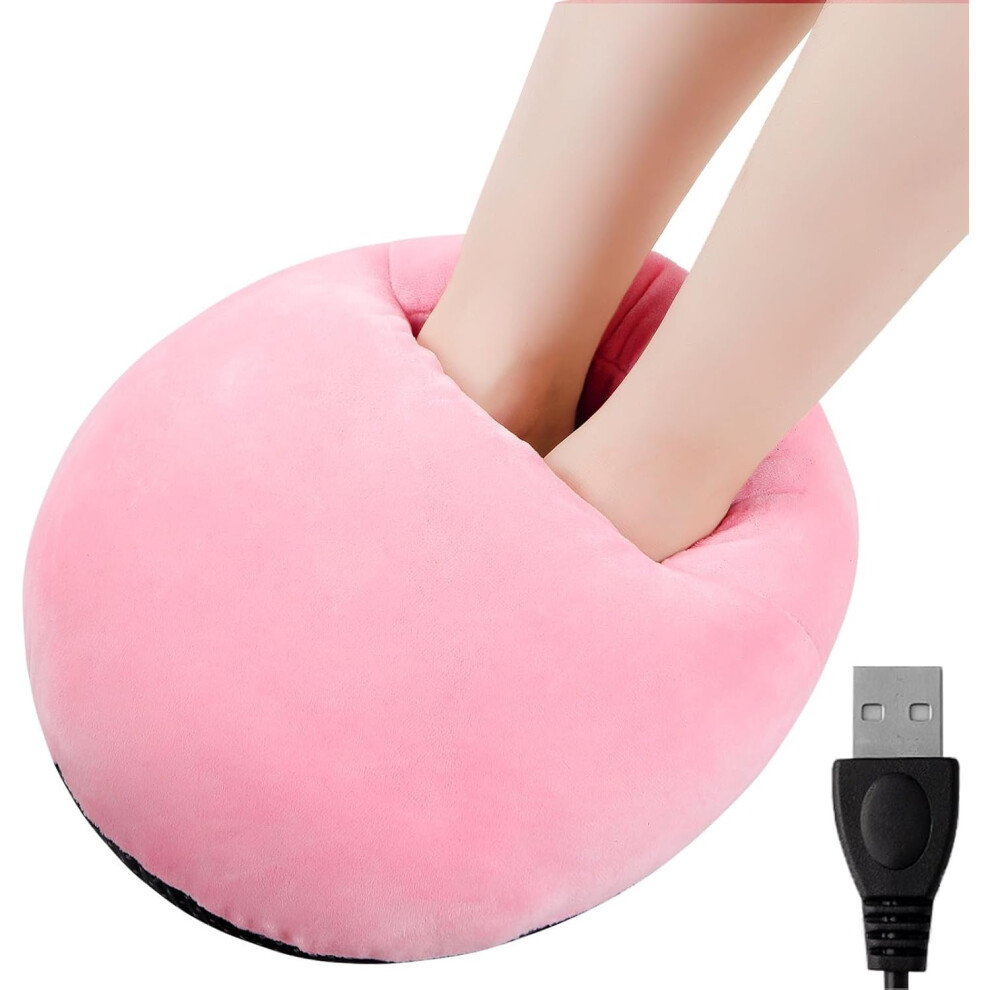 Oimg (Pink, -) Usb Electric Foot Warmer, Portable Heating Foot Warmers For Home Office