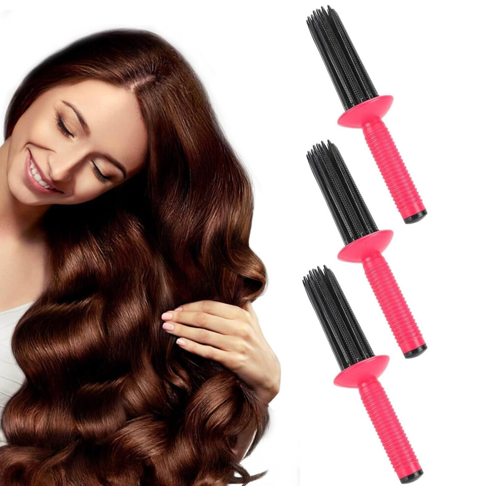 Oimg (3Pc, -) 2025 Curly Hair Styler Tool, Curling Roll Comb With 17 Teeth