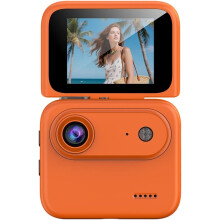 (Orange, -) Kamera sportowa 4K HD, szerokokątny obiektyw 143, kamera podróżna do vlogów z funkcją antywstrząsową