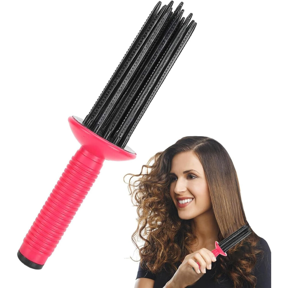 Oimg (1Pc, -) 2025 Curly Hair Styler Tool, Curling Roll Comb With 17 Teeth