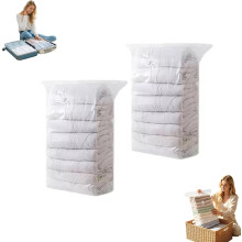 (A#XL, 2Pcs, -) No-Pump Vacuüm Opbergzakken - 2026 Grote Compressiezakken voor Kleding
