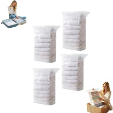 (A#L, 4Pcs, -) 2026 Vakuumaufbewahrungsbeutel, Groß, Kompression, Keine Pumpe, Kleidung