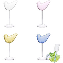 (4Pcs, -) Cocktailglas - Creatief Vogelmotief, 150ml Wijn Glas