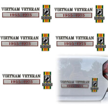 (5Pcs, -) Vietnamin veteraanin muistomerkki autolle, 1955-1975 -tarra