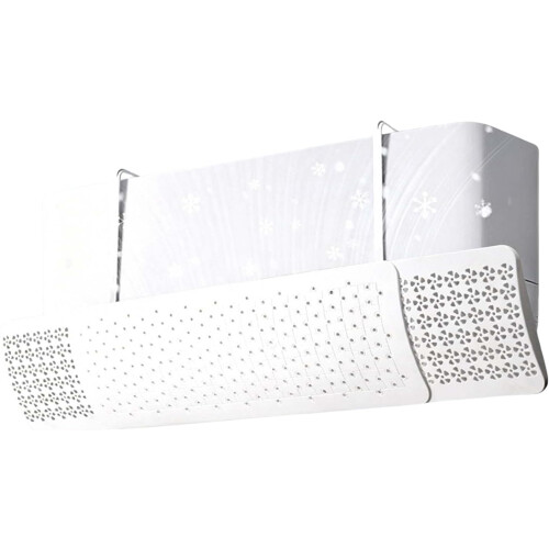 (White, -) Adjustable Air Conditioner Wind Deflector, Anti-Direct Blowing Shield