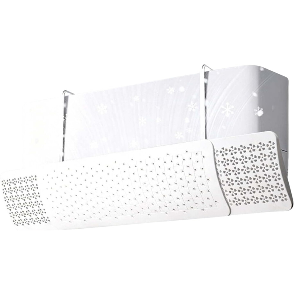 (White, -) Adjustable Air Conditioner Wind Deflector, Anti-Direct Blowing Shield 5437706380368