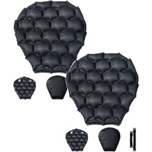 (Black#B,2Pcs, -) Moottoripyörän geeli-istuintyyny, 3D-kennoinen iskunvaimennusistuintyyny