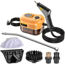 (Orange, -) Handheld High Pressure Steam Cleaner, Portable Multi-Surface Steamer
