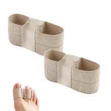 (Beige#2Pc, -) Bunion Corrector - Teen Spacers voor Overlappende Tenen