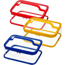(Color#3Pcs, -) 6 Stuks Opbergzakken - Doorzichtige PVC Opbergtassen voor Blokken