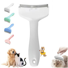 (White, -) Kleine Ontklitkam voor Honden - V-vorm, Ergonomisch