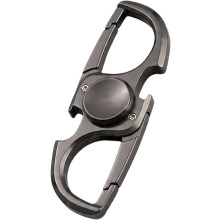 (Black, -) 3-in-1 Stainless Steel Fidget Spinner Keychain, EDC Pocket Tool