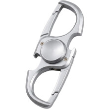 (White, -) 3-in-1 Stainless Steel Fidget Spinner Keychain, EDC Pocket Tool