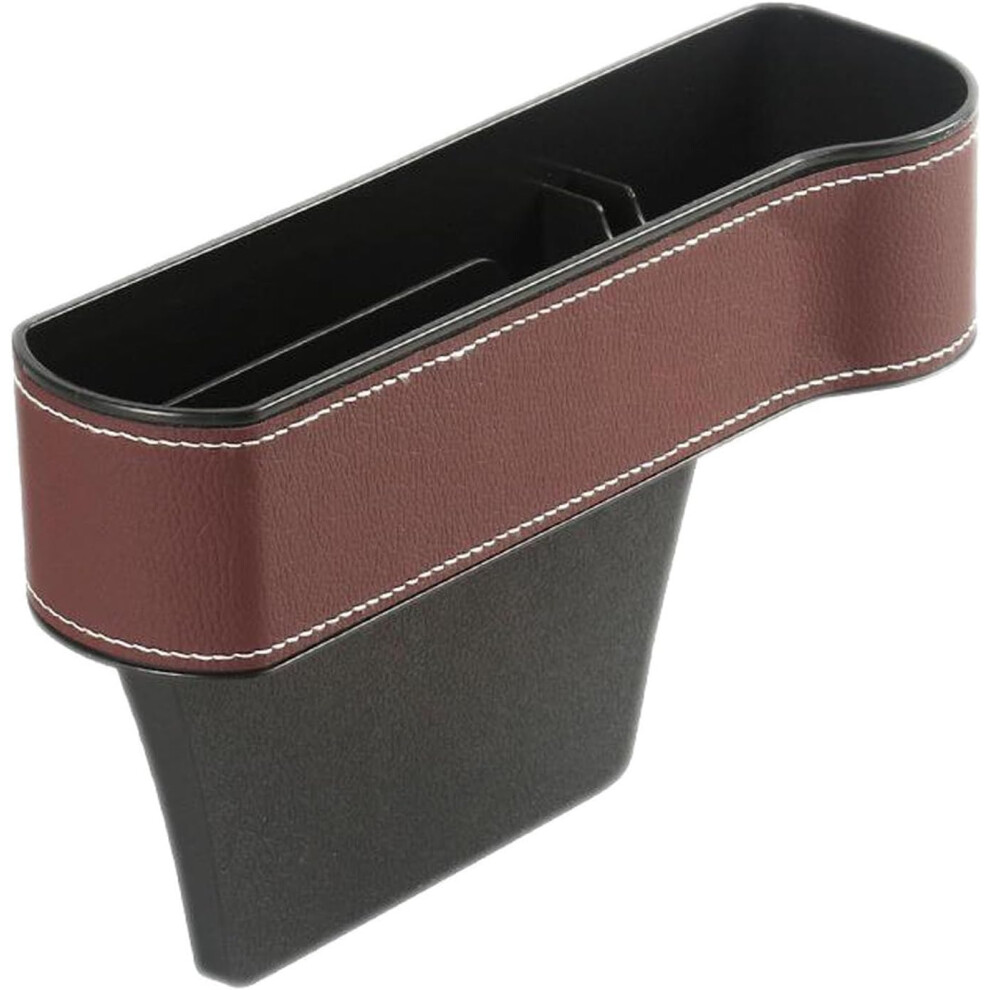 (Brown#Passenger Side, -) 2026 Leather Car Seat Gap Filler Organizer, Universal Multifunctional Storage Brown 5437706386803