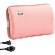 (Pink, -) Ladattava sähköinen kädenlämmitin, kuumavesipussi, vuotamaton ja kansi
