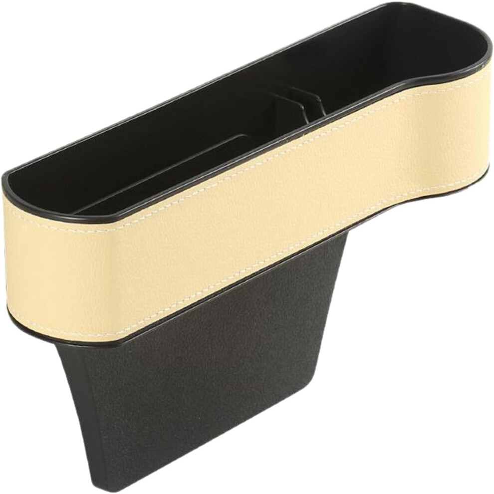 (Beige#Passenger Side, -) 2026 Leather Car Seat Gap Filler Organizer, Universal Multifunctional Storage Beige 5437706386780