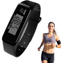(Black, -) Schrittzähler, Gehen, Tragbar, Fitness Tracker, Armband, LED, Kalorien