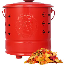 (Red, -) 26x26x29cm Stainless Steel Ritual Burn Barrel, Paper Burning Bucket