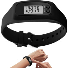 (Black, -) Schrittzähler Uhr, LCD, Senioren, Kein Handy, Gehen, Laufen, Wandern, Fitness