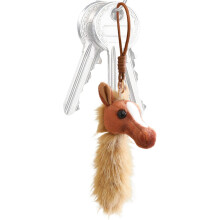 (Light Brown, -) Llavero con cabeza de caballo, decorativo para bolso y mochila