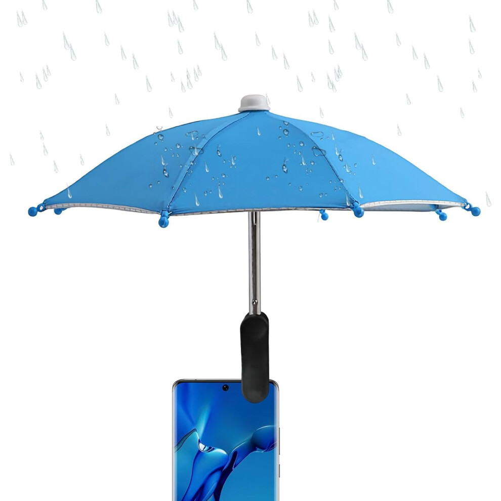 (, -) Clip On Phone Umbrella, Anti-Glare Sun Shade For Cell Phone Sky Blue 5437706392590