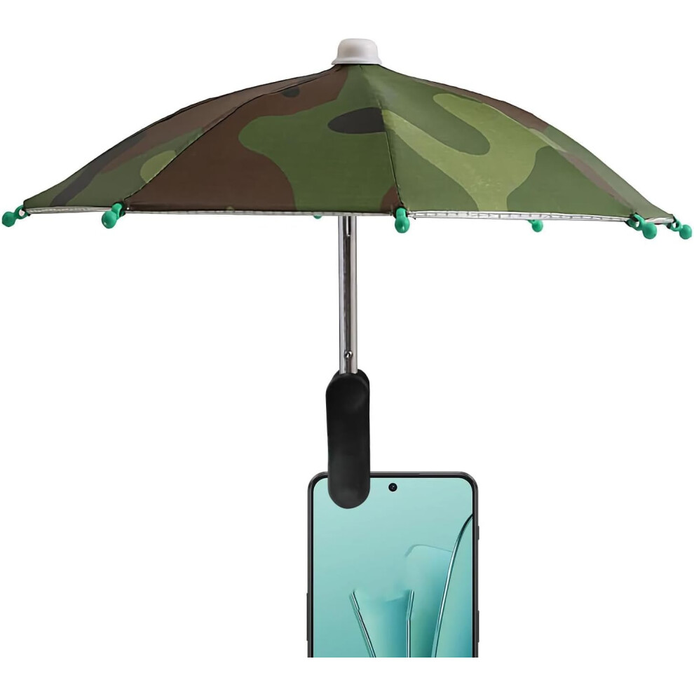 (Camouflage, -) Clip On Phone Umbrella, Anti-Glare Sun Shade For Cell Phone 5437706392583