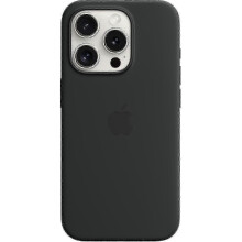 (Black) For Apple Iphone 15 Pro Silicone Case With Magsafe