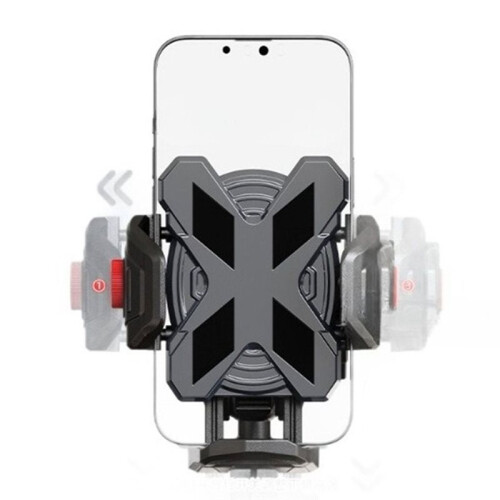Bike Phone Mount, Universal Mechanical Lock Phone Navigation Holder Mount Includes Rearview Mirror Handlebar Base