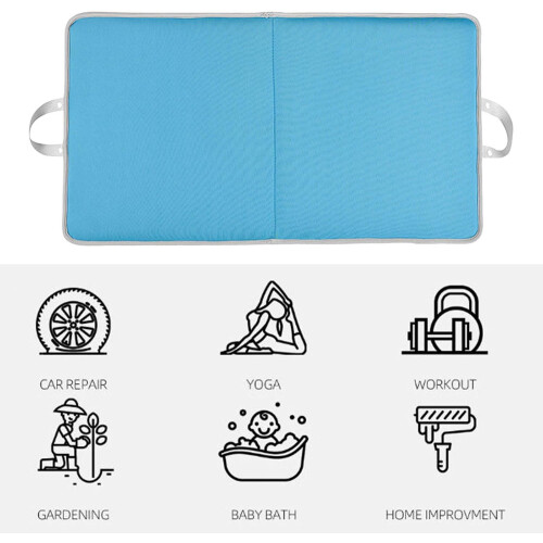 (Sky Blue, -) Extra Dicker Schaumstoff Gartensitz, 4.5cm Memory, Leicht, Yoga, Grau 1