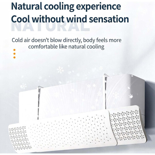 (White, -) Adjustable Air Conditioner Wind Deflector, Anti-Direct Blowing Shield 2