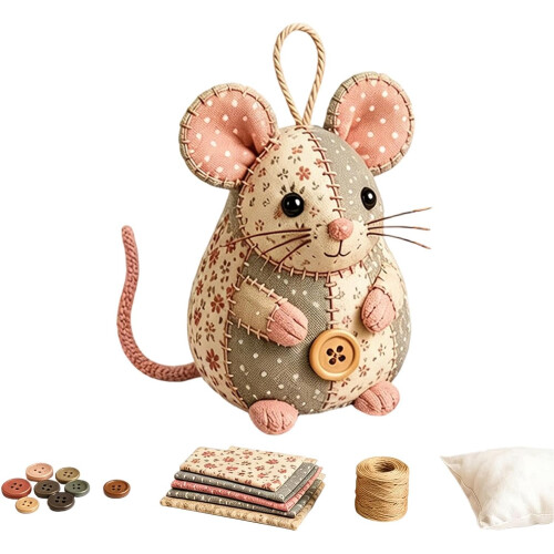 (B Style, -) Kit DIY souris, patchwork, boutons, art
