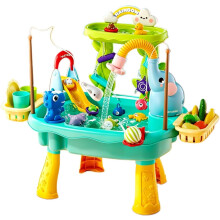 (Green, -) Kids Water Table with Electric Pump, Sensory Sand and Water Toy