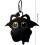 (A|a, -) Porte-clés chat peluche, noir, mignon 2