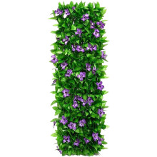 (purple orchid, -) Uitschuifbaar Privacyhek - 200x40cm Kunstmatige Klimop Scherm