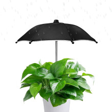 (Black, -) Metal Plant Umbrella Shade, Windproof Sun Shading Cover for Garden