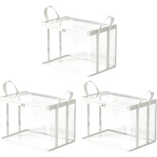 (White, -) Boekopbergzak - Transparante PVC Opbergtas voor Verhuizing