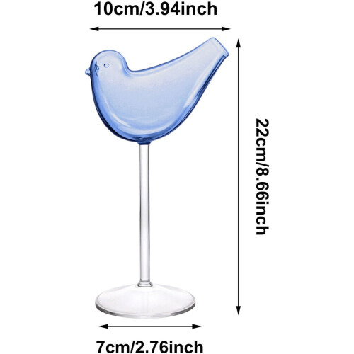 (4Pcs, -) Copa de cóctel con diseño de pájaro, 150ml 1