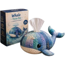 (-, F) Kit DIY boîte mouchoirs animaux marins, débutants