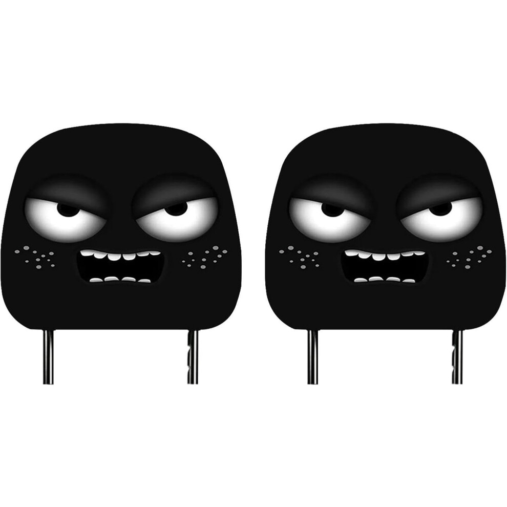 (D, -) 2Pcs Funny Cartoon Eyes Car Headrest Covers, Interior Accessories 5437706404842