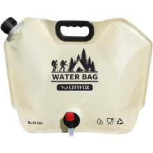 (Khaki, -) Kampeerwaterzak met Kraan - 8L Opvouwbare Waterzak
